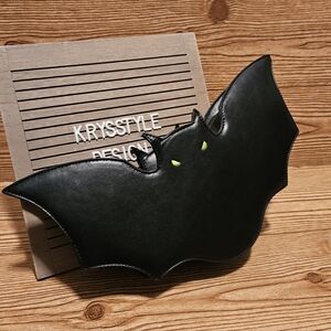 Bat Crossbody Purse Wing Novelty Halloween Black